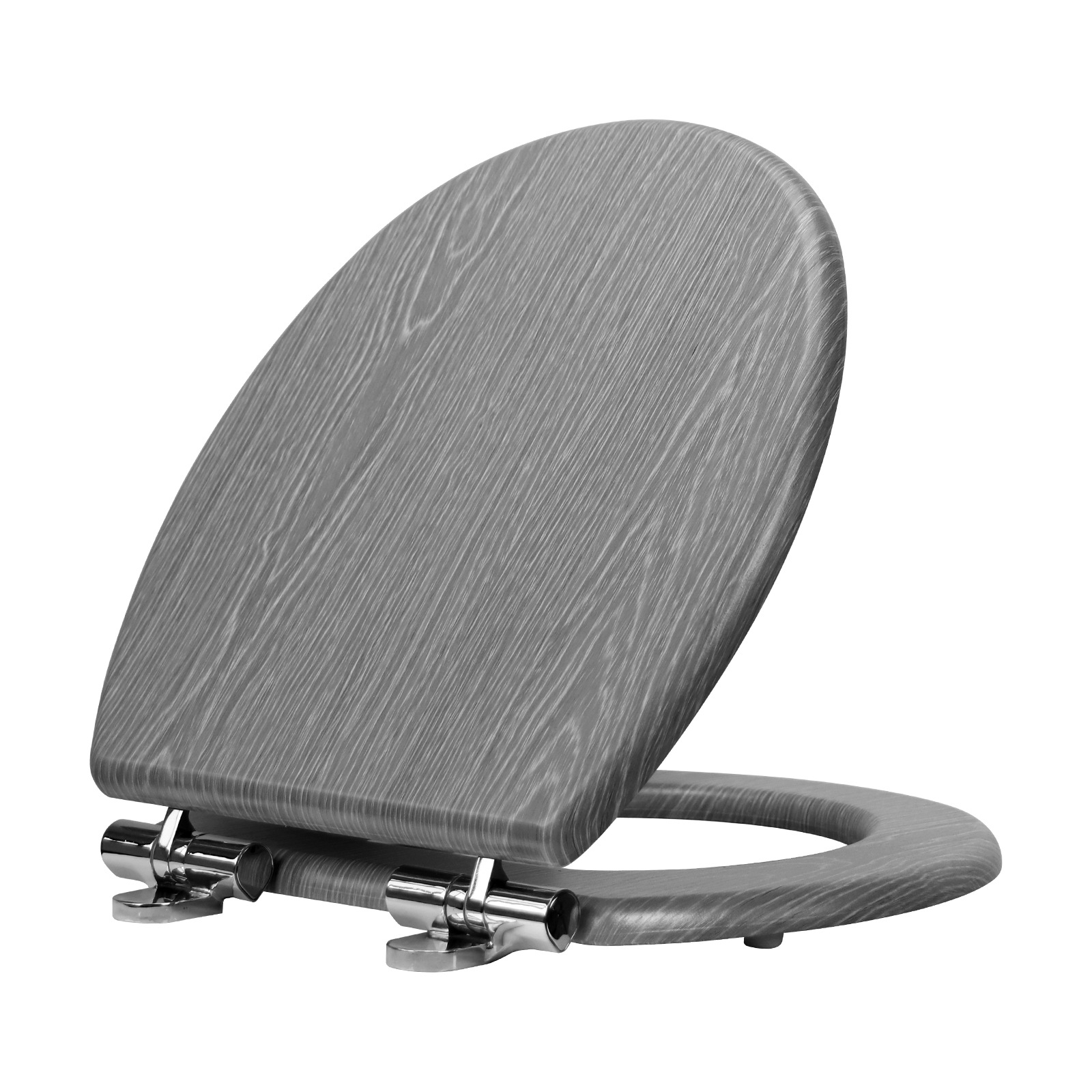 Fábrica directa de 17 pulgadas tablero de densidad madera MDF cubierta de inodoro cinta de pvc pegado corteza de madera gris caer lentamente image 5