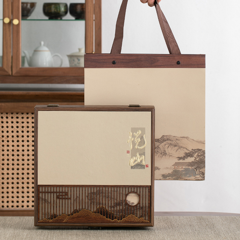 高端普洱茶饼包装礼盒空盒357克高档礼品盒福鼎白茶云南茶饼定 制