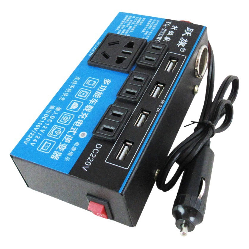 Автомобильный грузовик 12 В/24 В до 220 В многофункциональный автомобильный инверторный преобразователь зарядное устройство для мобильного телефона