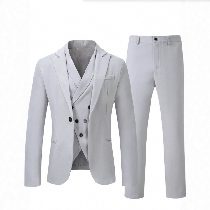 2026 Cross-Border European And American Three-Piece For Light Business, Dinner, Wedding, With Vest, Men's Suit_voghion.com