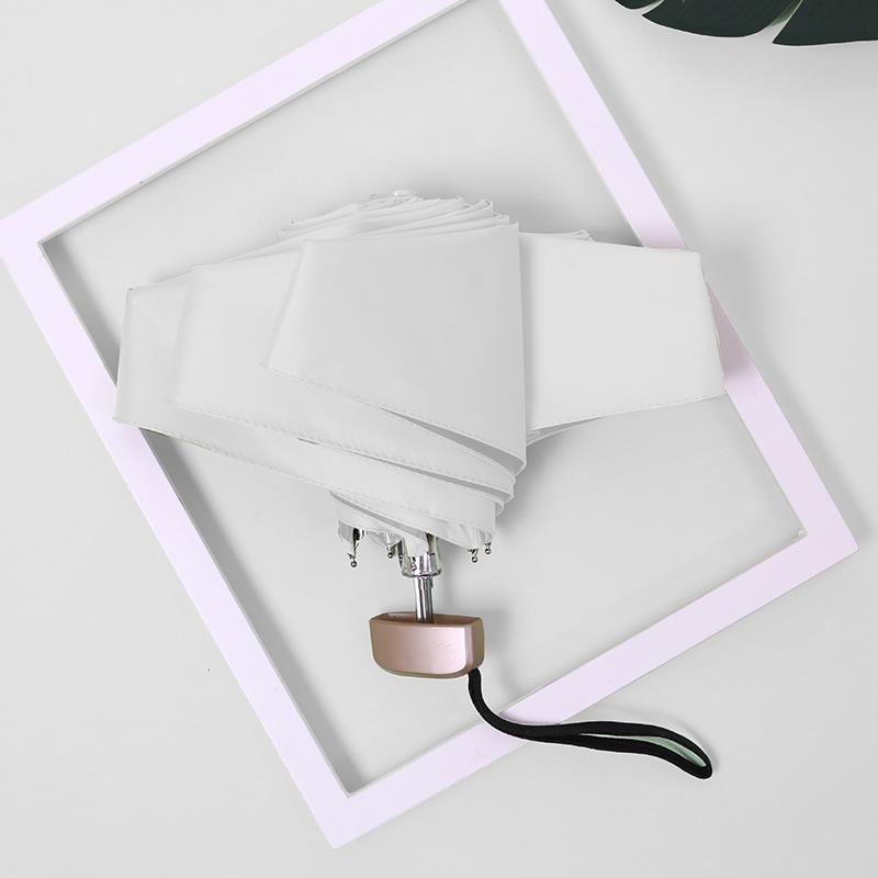 Paraguas a prueba de sol para mujer paraguas a prueba de sol a prueba de rayos UV de doble uso de cinco veces mini pequeño paraguas portátil plegable cápsula