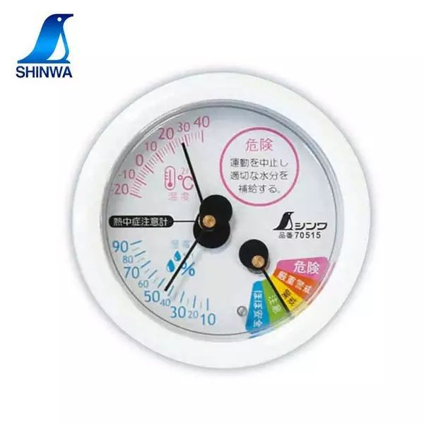 日本企鹅亲和中暑管理高精度室内温湿度计圆型6.5cm/15cm/70505