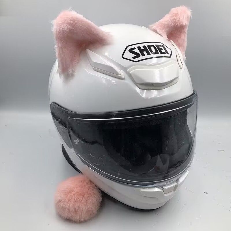 Auto Parts and Accessories: Motuoche Motorcycle Decoration - pink-ears-tail-with-wire