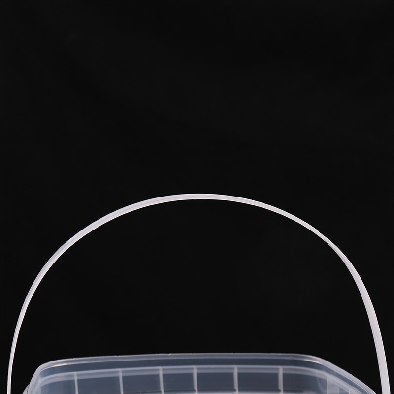 1 Liter Portable Transparent Plastic Square Covered Household Bucket Modeling Clay Storage Dry Goods Sealed Packaging Small Bucket Wholesale