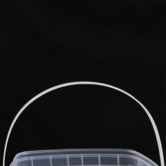 1 Liter Portable Transparent Plastic Square Covered Household Bucket Modeling Clay Storage Dry Goods Sealed Packaging Small Bucket Wholesale
