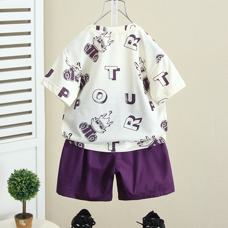 7869 traje de verano para niños 2025 nueva ropa para niños guapos verano manga corta ropa de moda de verano para niños y bebés