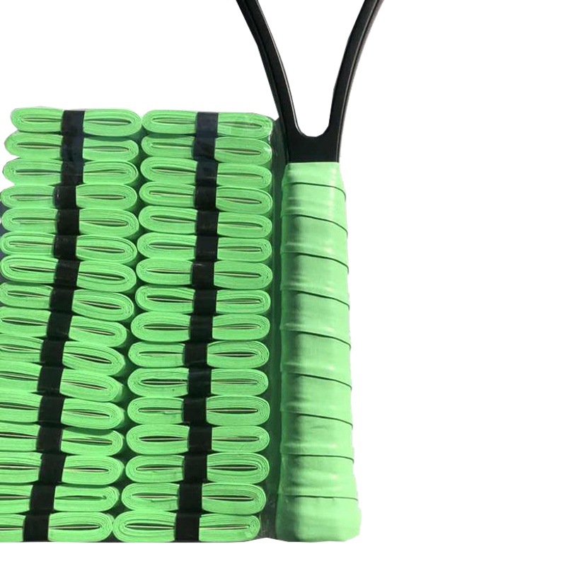 Cinta adhesiva recubierta absorbente de sudor para raqueta de bádminton, cinta de agarre plana para el mango, antideslizante, resistente al desgaste, impermeable, para raqueta de bádminton