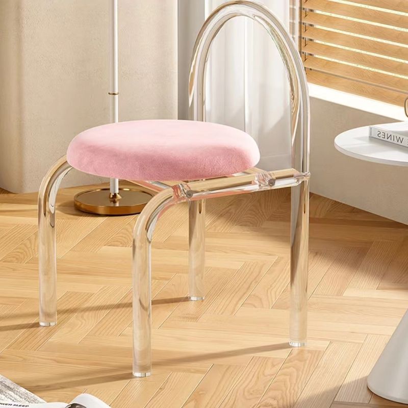 椅子ins风高级透明亚克力椅子加厚奶油化妆椅网红梳妆凳北欧妆凳