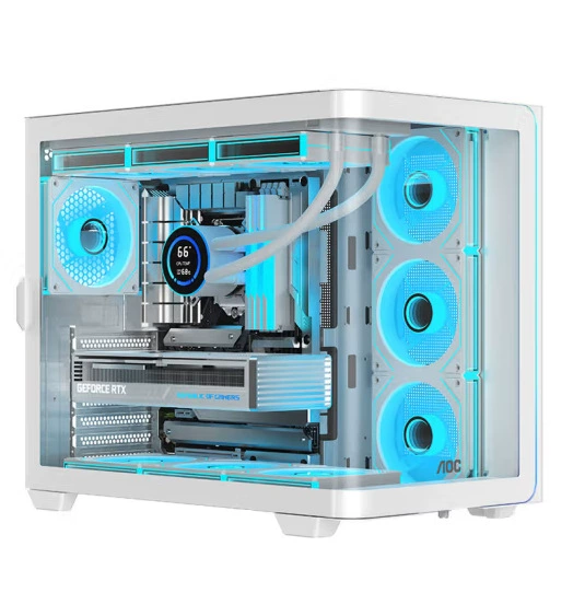 CG455 white [integrated curved glass] empty box without fan power supply