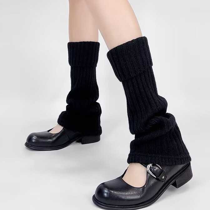 2025 Wool Socks Autumn and Winter Warm Leg Warmers Stacked Calf Socks with Snow Boots White Socks with Shark Pants