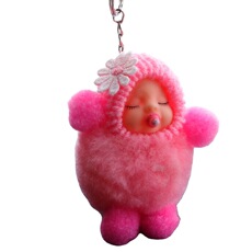 萌睡宝宝钥匙扣 奶嘴娃娃毛绒公仔挂件 手机包包挂件跨境 饰品