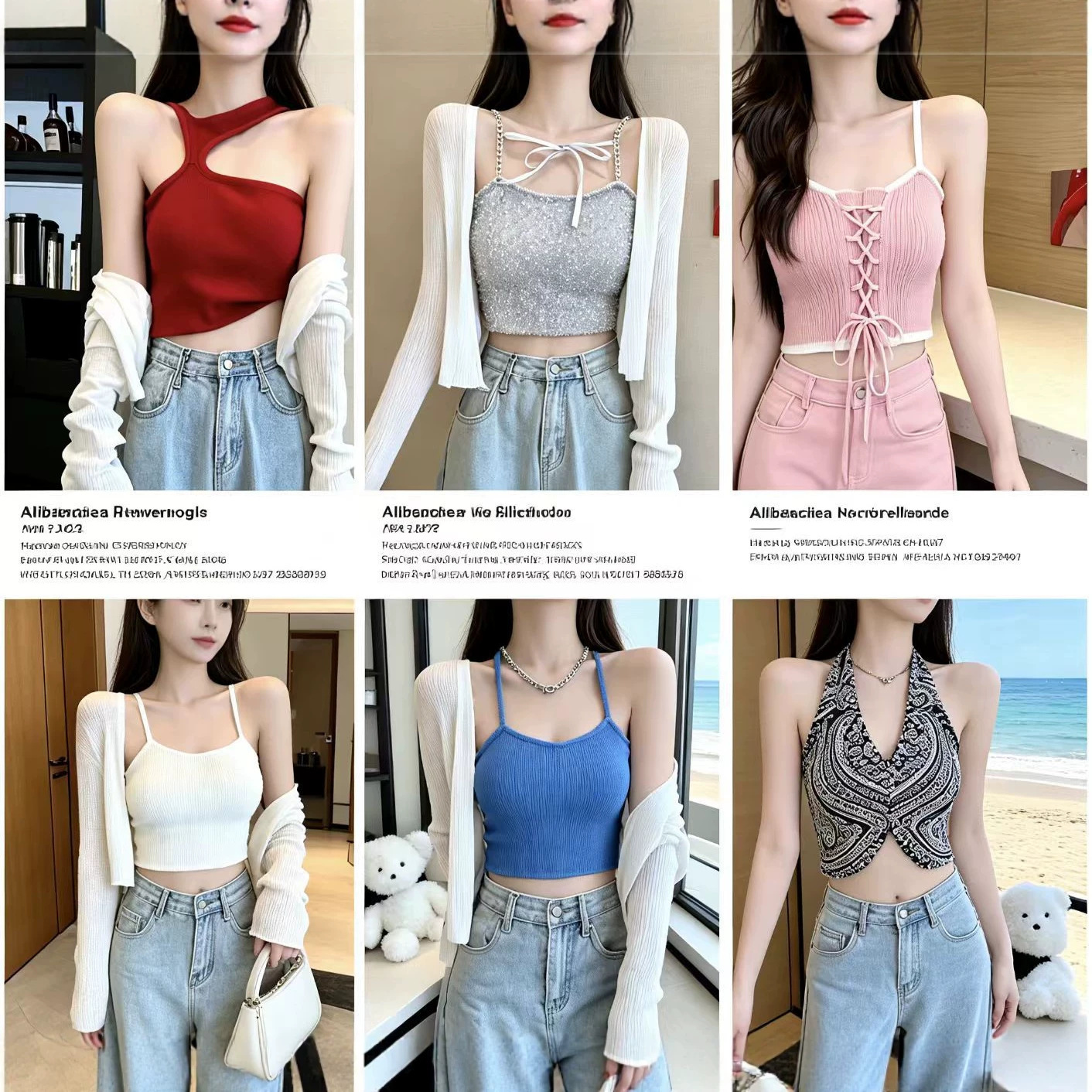 Women's Knitted Camisole, Trendy Y2K Sexy Girl, Sleeveless Outerwear, Street Style Outfit