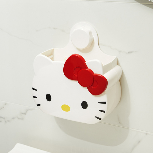 Desktop hanging wall hanging bathroom storage rack punch-free makeup brush bathroom comb toothbrush storage box