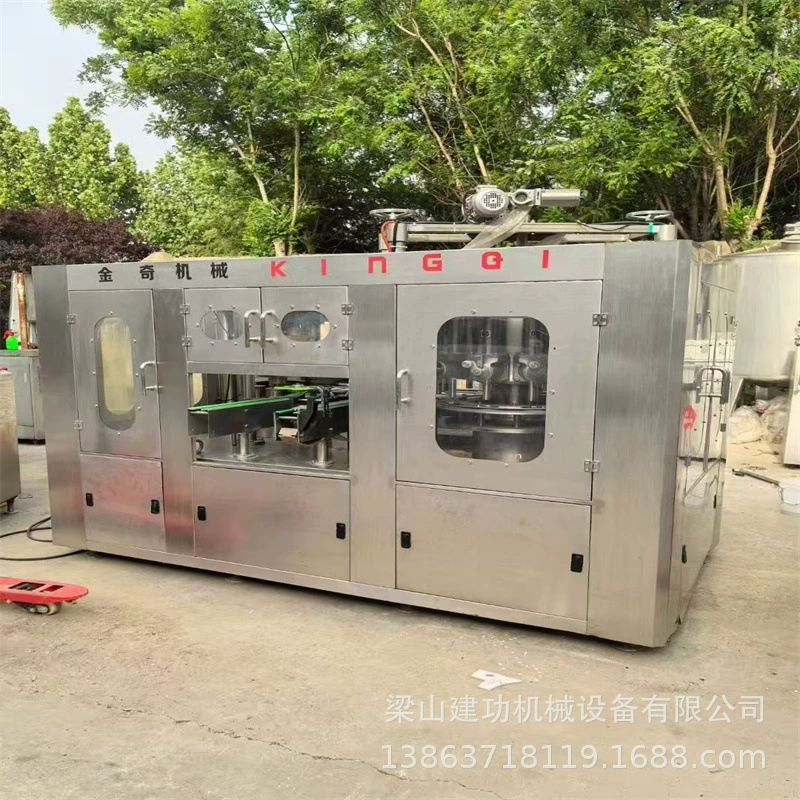 Подержанная машина для наполнения и запечатывания густого соуса JQNJ12-4 полностью автоматическая линия для розлива соуса в бутылках