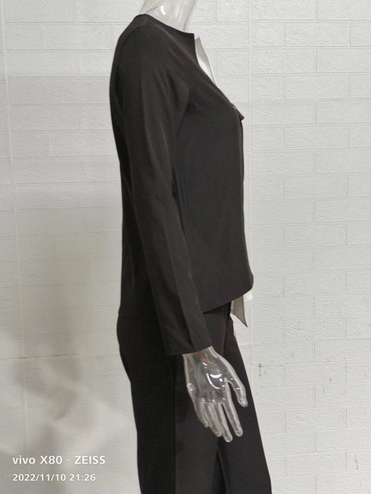 Elegant Colour-block Commuter Short Set For Autumn And Spring_voghion.com