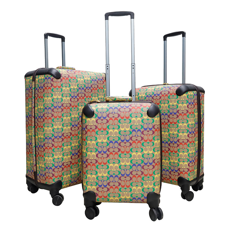 Una caja de material Pu de la Caja de trolley de 20 / 24 / 28 pulgadas con rueda universal silenciosa a prueba de humedad y resistencia a la caída
