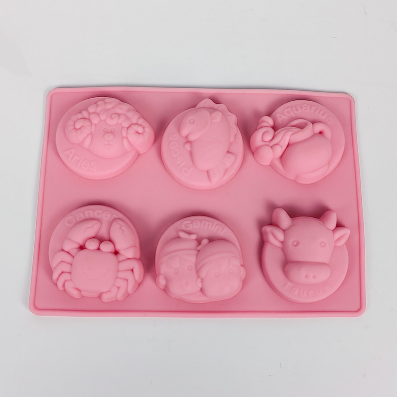 9連異なる草花形食品級シリコン型チョコレートキャンディーゼリー凉粉金型DIY手作り石けん型|undefined