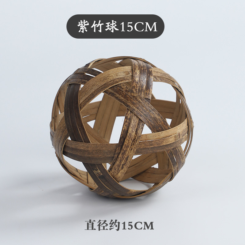 竹編み竹ボール、手作り竹球、天然竹工芸品、竹工芸品、竹製小竹球、写真撮影用装飾品|undefined