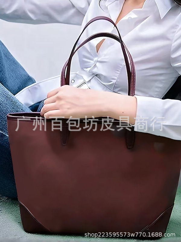 2025新款泰国RY百搭字母印花大容量托特包通勤百搭帆布通勤单肩大|undefined