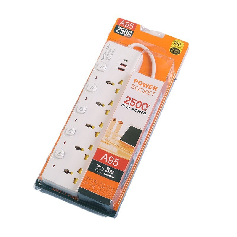 2USB + 1PD toma de corriente de alta frecuencia en blanco y negro mezcla de color británico estándar europeo y americano con protección infantil Palestina Kuwait