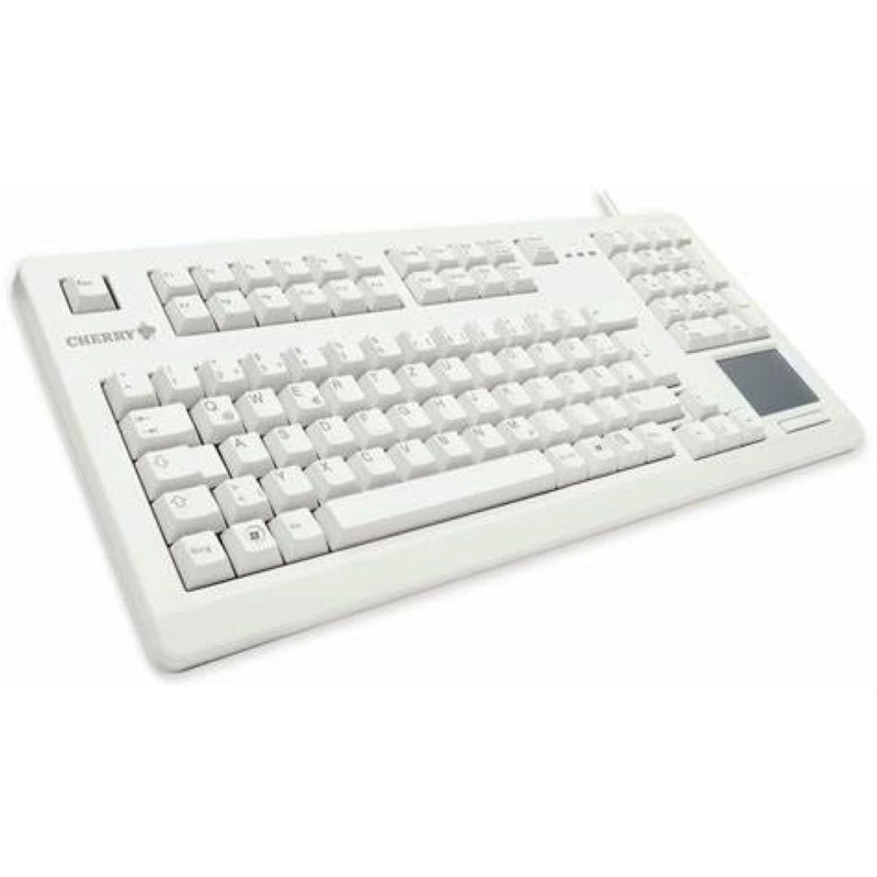 Клавиатура с тачпадом Cherry G80-11900LUMDE-0, белая USB, немецкая раскладка, 105 клавиш