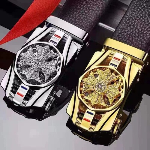 Diamond-encrusted Shilai running belt men's PCV self-belt belt simple trendy belt wholesale