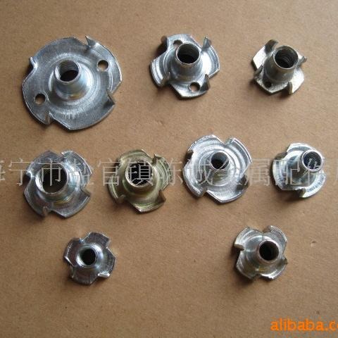 厂家供应四爪螺母四角钉家具预埋件五金配件定 制加工