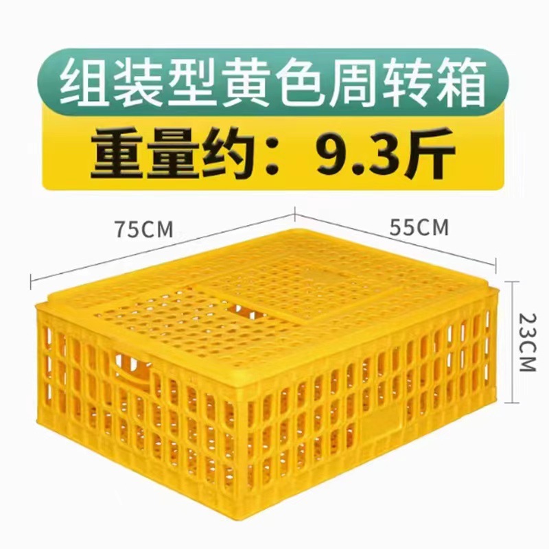 Cesta de caja de pollo de granja para el transporte de caja de rotación de aves de corral de plástico en caja de rotación de palabras de pollo, pato y paloma caja de pollo engrosado para el hogar