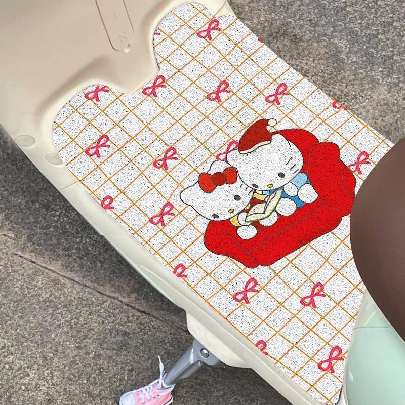 Cute Kitty Electric Scooter Foot Pads, Universal Foot Pads, Stain-Resistant and Easy to Care For, Pvc Wire Loop Foot Pads, Can Be Freely Cut