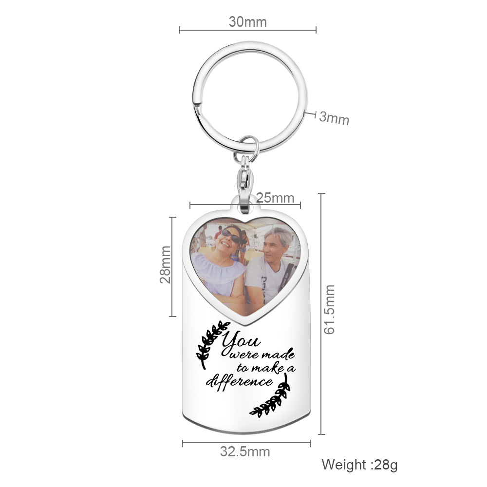 Fashion Heart Shape Stainless Steel Bag Pendant Keychain display picture 1