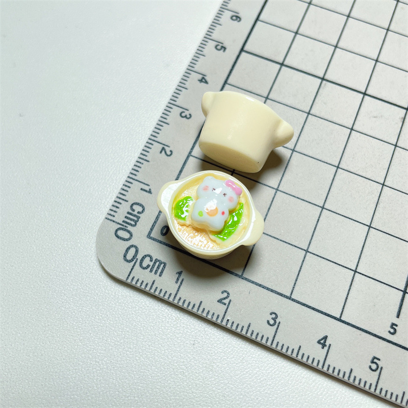 diy奶油胶仿真微缩场景小猫泡面碗可爱 贴片手作自制挂件树脂配件详情4