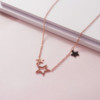 Necklace stainless steel, pendant, accessory, does not fade, simple and elegant design, internet celebrity