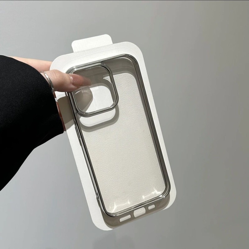 Simple advanced electroplating for Apple 15promax mobile phone case ultra-thin iPhone13 transparent 12 protective cover 11