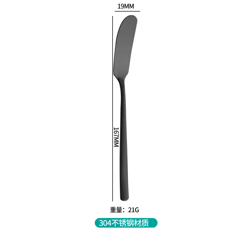 304 espátula de mantequilla de acero inoxidable creativa estilo coreano espátula de mantequilla de oro espesa mango de pan mermelada crema espátula de mantequilla
