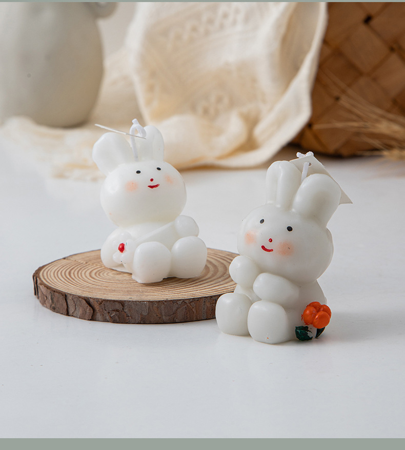 兔子香薰蜡烛伴手礼ins创意家居摆饰套装拍摄道具跨境蜡烛结婚礼详情3