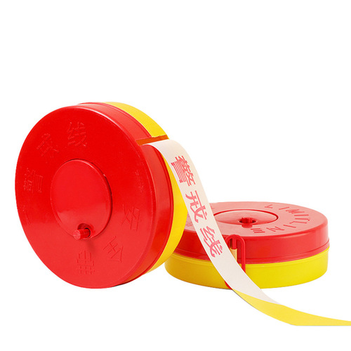 Discipline type warning line canvas 100 meters safety traffic road red white yellow white 50M box packed warning line warning tape