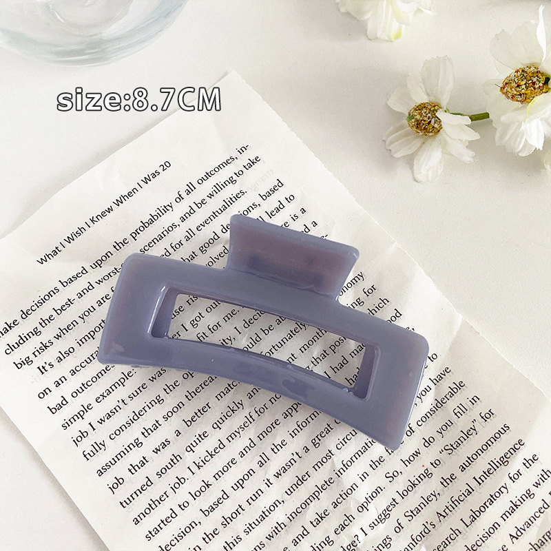 Tocado con clip cuadrado de Maillard, elegante coreano francés, retro, clip de tiburón, red, temperamento rojo, pinza para el cabello, accesorios para el cabello