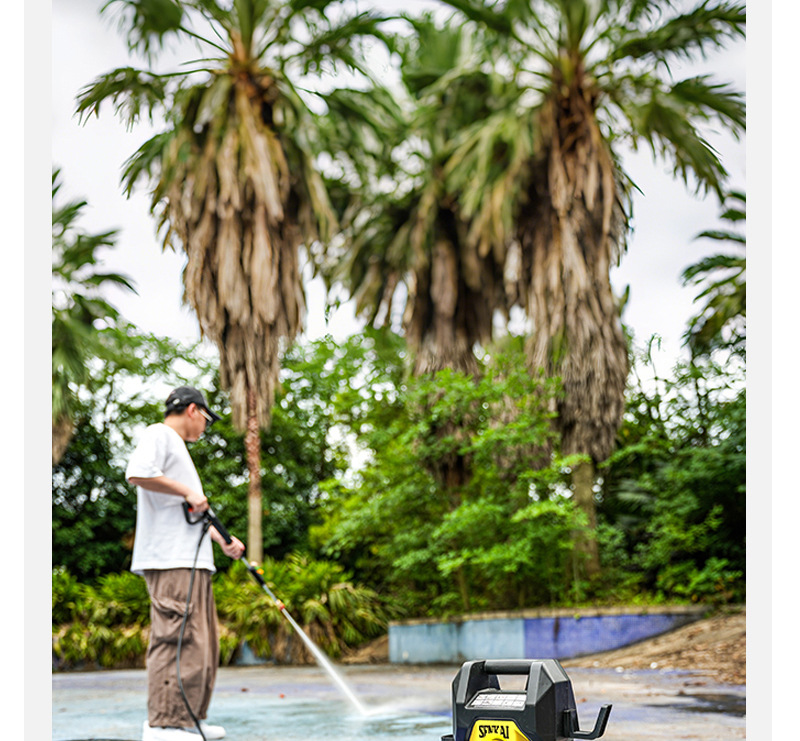 Shenkai High-Pressure Cleaning Machine, Household Car Washing Machine, 220V, Four-Wheel Portable Model, 1800W, Small Batch Minimum Order