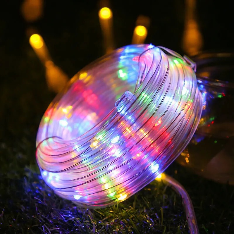 led light with solar tube light string leather tube light outdoor rainproof watercolor light string rainbow tube courtyard decorative light led light with solar tube light string leather tube light outdoor rainproof watercolor light string rainbow tube courtyard decorative light