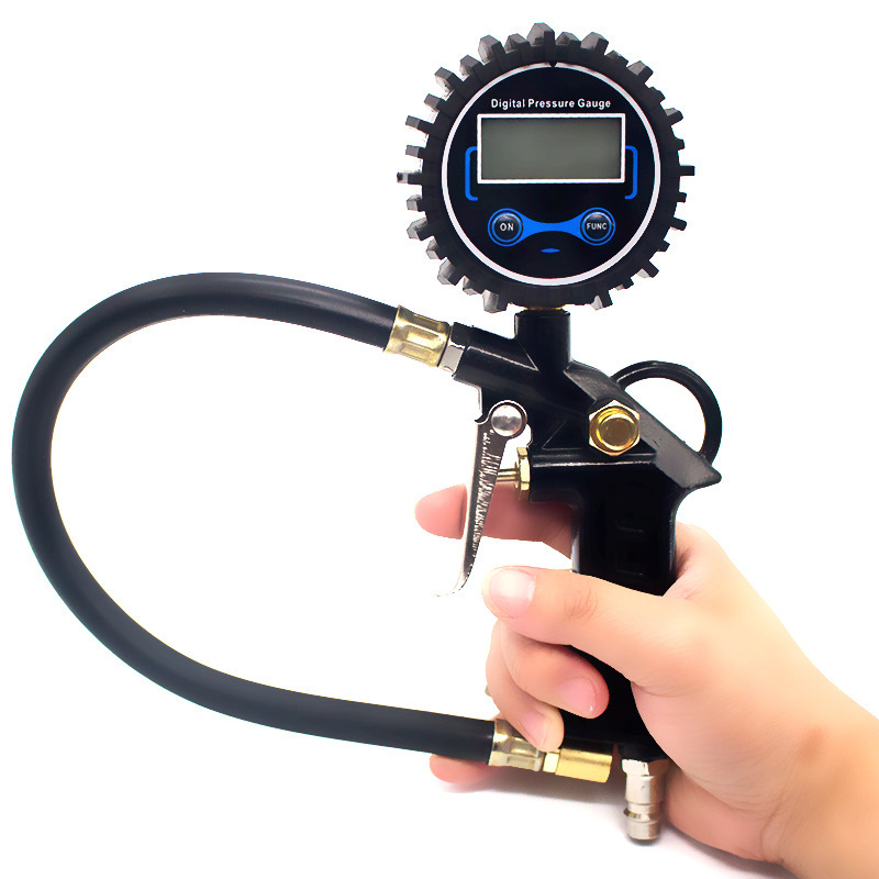 High-precision tire pressure gun for cars, LED liquid crystal night light display, electronic digital tire pressure gauge