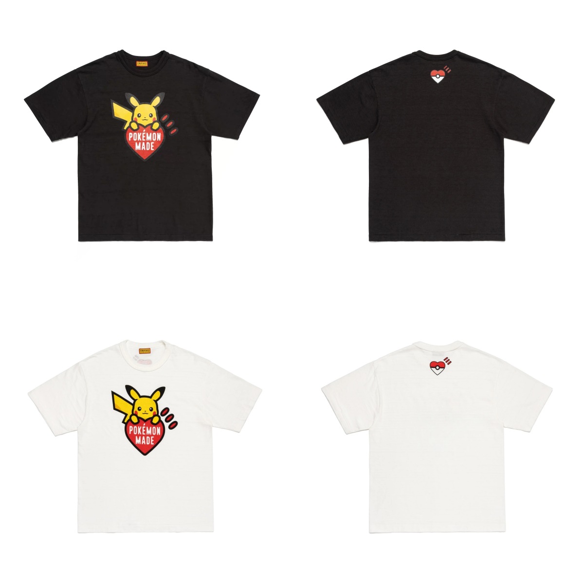 New In-Stock Hm Japanese-Style Bamboo Cotton Short-Sleeve T-Shirt Collaboration Trendy Brand Cute Print Couple Short Tee