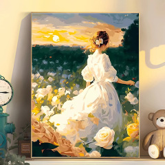 Diyデジタル油絵ゴッホ猫アリスアクリル充填手作り猫癒し減圧油彩塗装