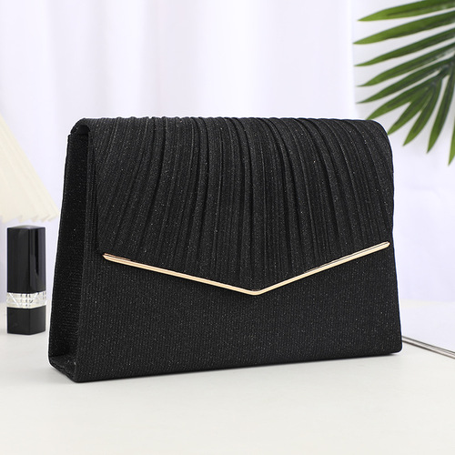 Light Luxury Style Cover Fold Design Small Satchel Everyday Outfit Matching Chain Bag Party Evening Bag