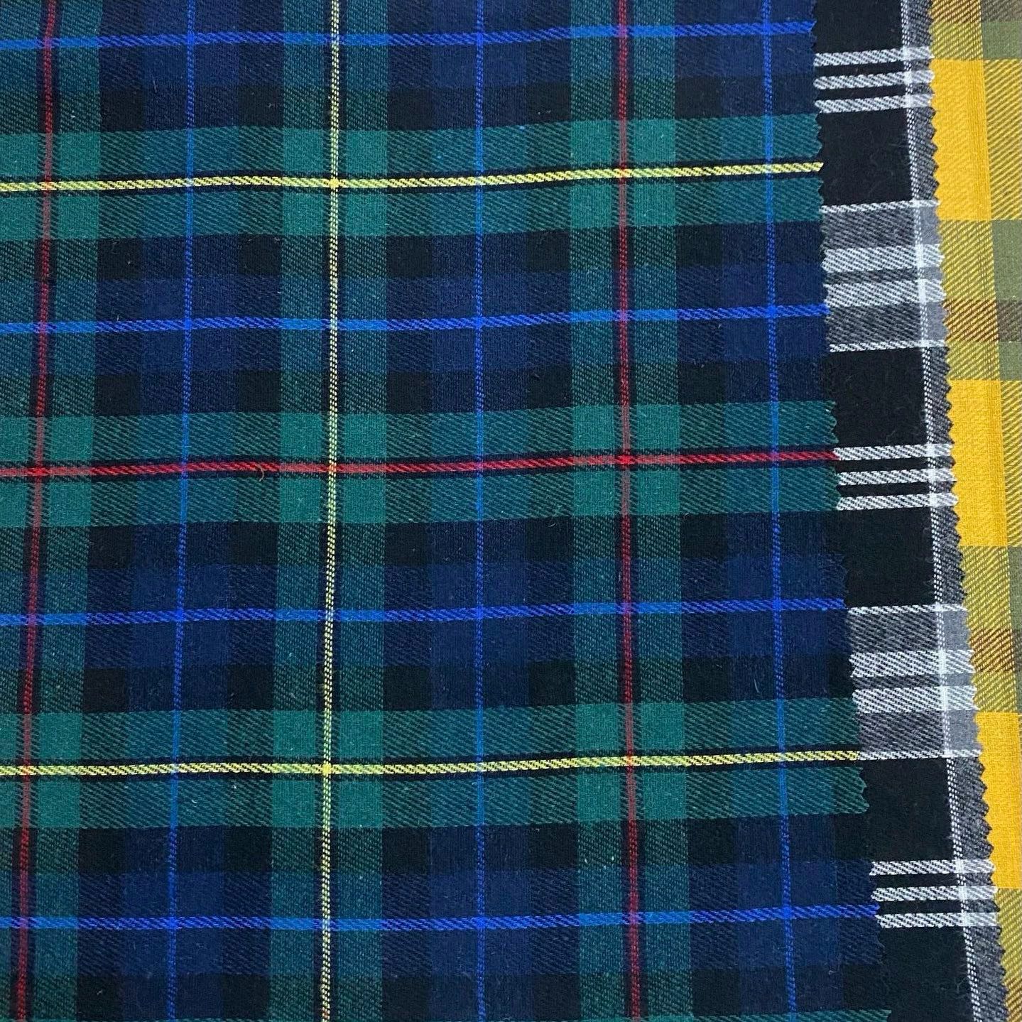 经典色织格子涤棉服装设计师女装童装衬衫裙子面料工厂直销现货