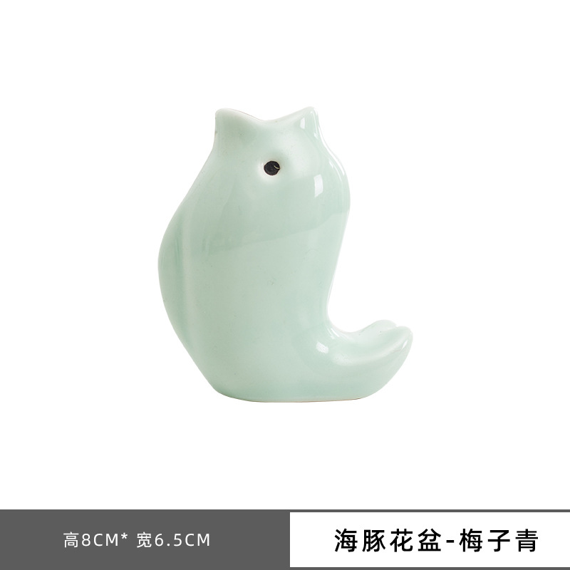 Flower pot Dolphin-Plum Green