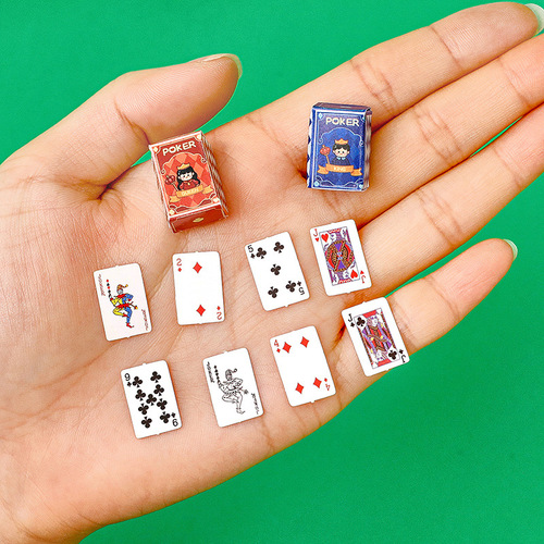 儿童创意迷你指尖扑克牌 便携掌心棋牌游戏扑克趣味搞怪袖珍纸牌