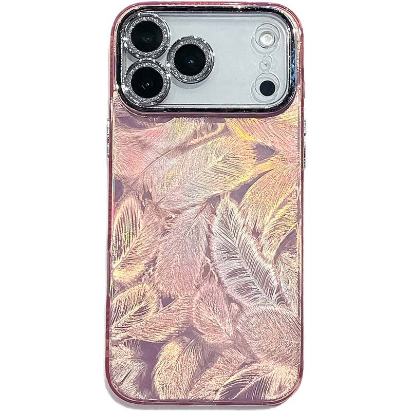 双面覆膜IMD适用iPhone17Air手机壳苹果16ProMax羽毛纹防摔保护套|undefined