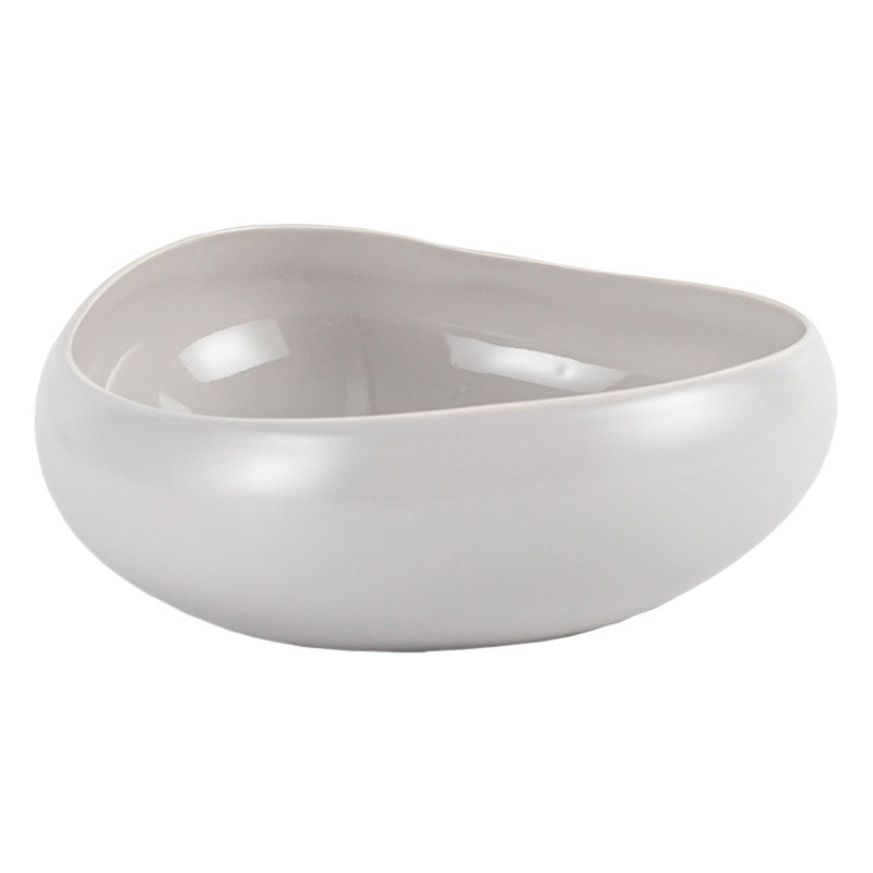 Diseño Sensación Cerámica Cuenco de formas especiales Sensación de alta gama Tazón de vajilla para el hogar Tazón de verduras Tazón de fideos Tazón de ensalada Comercio exterior al por mayor