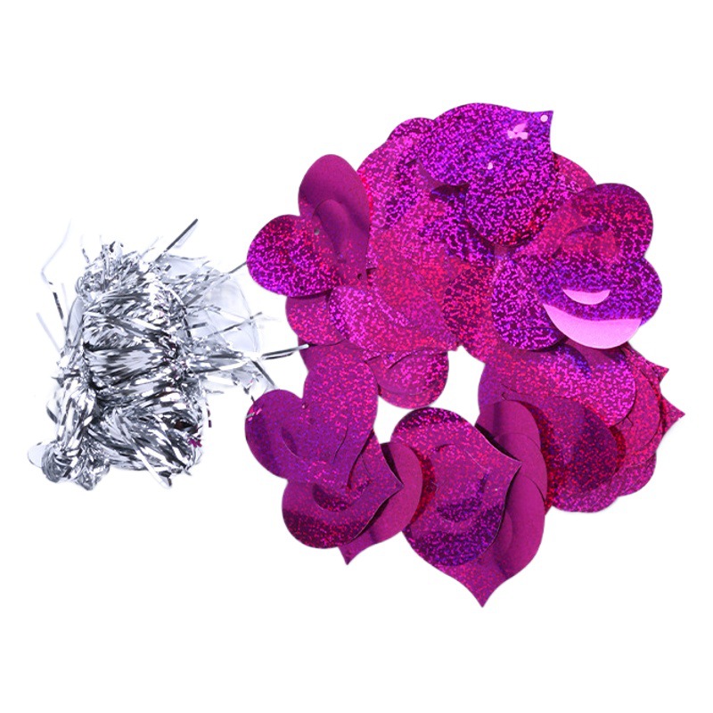 Artículos para Fiestas de Boda, Decoración para Fiestas de Cumpleaños de Bebés, Globos, Lentejuelas, Colgantes de Corazón, Decoraciones Colgantes de Seda de Lluvia, Decoración para Fiestas