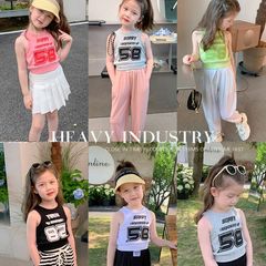 厂家直销批发女童夏季背心2025新款儿童洋气无袖T恤宝宝夏装短款